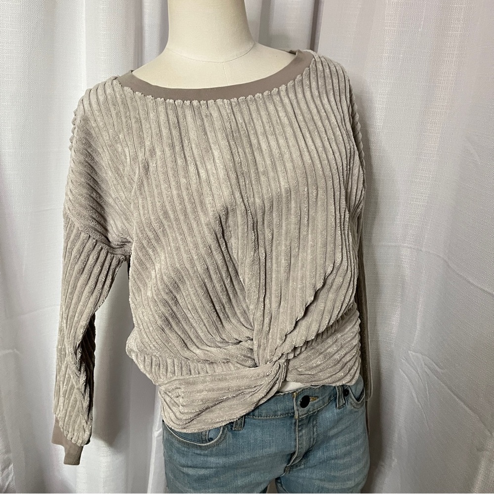 The Odells Velour Twist Front Sweatshirt